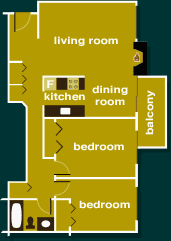 2 Bedroom Apartment Layout (8 k)