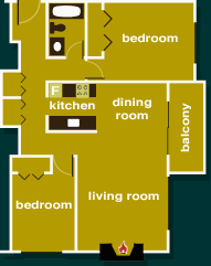 2 Bedroom Apartment Layout (8 k)